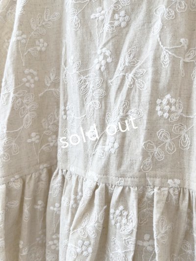 画像5: MARCHE' DE SOEUR／大きなラッフル襟のチュニック・野花ししゅうにミルク襟