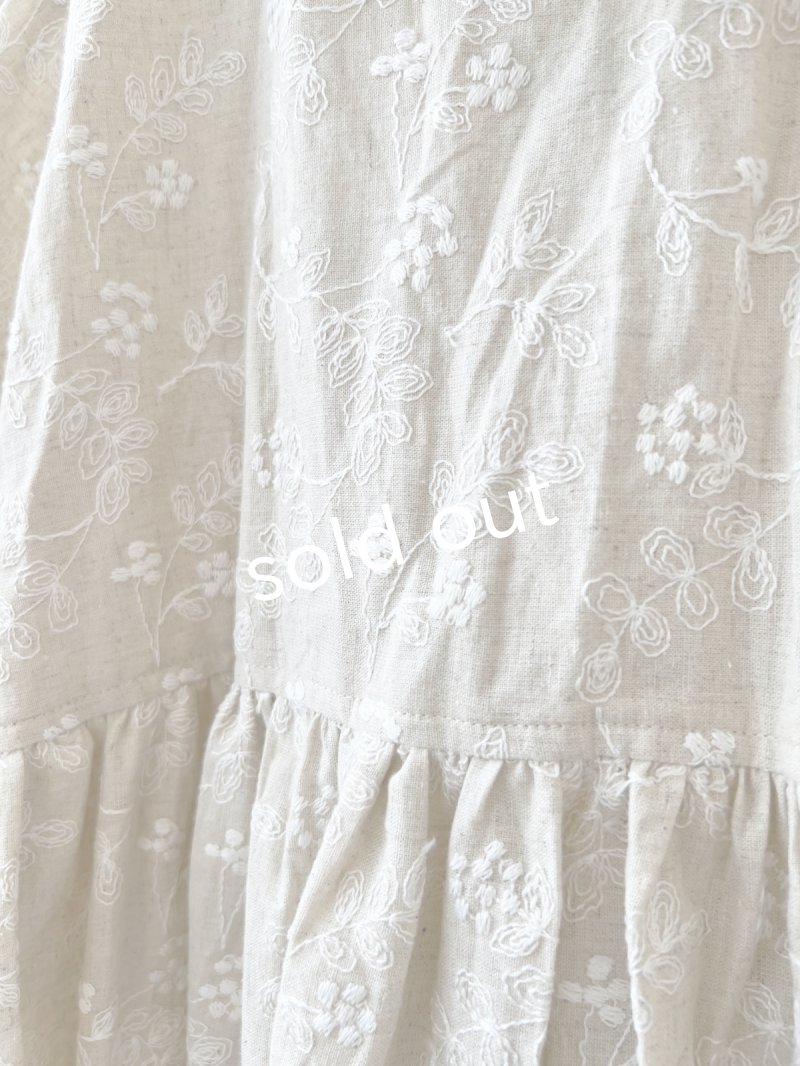 画像5: MARCHE' DE SOEUR／大きなラッフル襟のチュニック・野花ししゅうにミルク襟 (5)