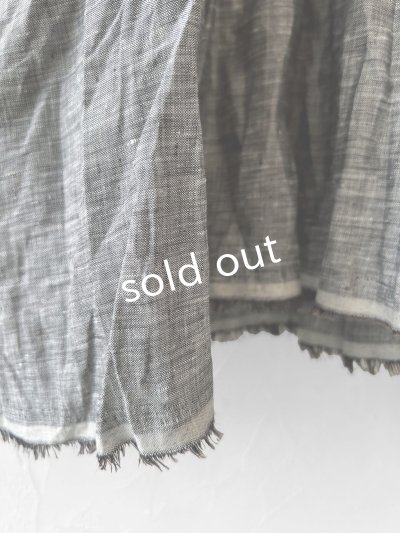 画像7: MARCHE' DE SOEUR／大きなラッフル襟のチュニック・シャンブレーに黒ガーゼ襟