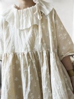 画像15: MARCHE' DE SOEUR／大きなラッフル襟のチュニック・木の実ししゅうにミルク襟 (15)