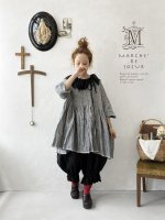 画像11: MARCHE' DE SOEUR／大きなラッフル襟のチュニック・シャンブレーに黒ガーゼ襟 (11)