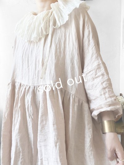 画像10: MARCHE' DE SOEUR／大きなラッフル襟のチュニック・シェルピンクにミルク襟