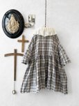 画像10: MARCHE' DE SOEUR／大きなラッフル襟のチュニック・先染チェックにミルク襟