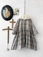 画像11: MARCHE' DE SOEUR／大きなラッフル襟のチュニック・先染チェックにミルク襟 (11)