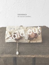 toromeco／”tsubuto” スフレスパンコールのイヤリング ・ピンクブラウン
