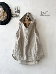 画像1: Libera&Capricciosa／フードリネンタンクトップ・フラックス (1)