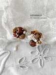 画像2: toromeco／”tsubuto” スフレスパンコールのイヤリング・ブラウンレッド (2)