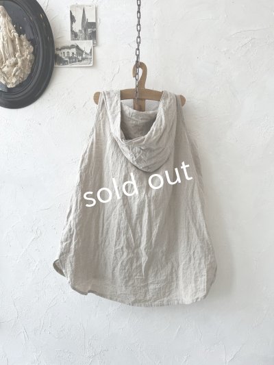 画像6: Libera&Capricciosa／フードリネンタンクトップ・フラックス