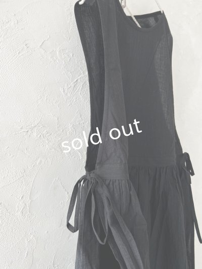 画像7: nous rendent heureux/サイドリボンタブリエドレス・黒