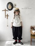 画像1: nous rendent heureux/襟ぐり配色リボンブラウス・オフ (1)