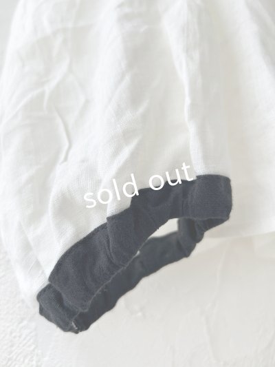 画像4: nous rendent heureux/襟ぐり配色リボンブラウス・オフ