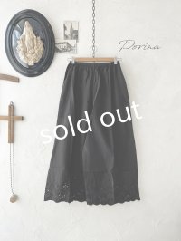 Porina/コットンレースペチパンツ・黒