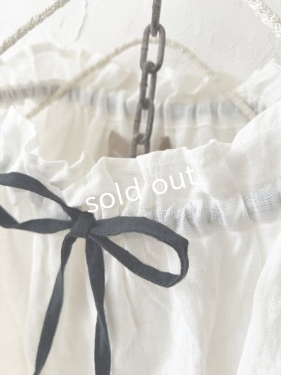 画像3: nous rendent heureux/襟ぐり配色リボンブラウス・オフ