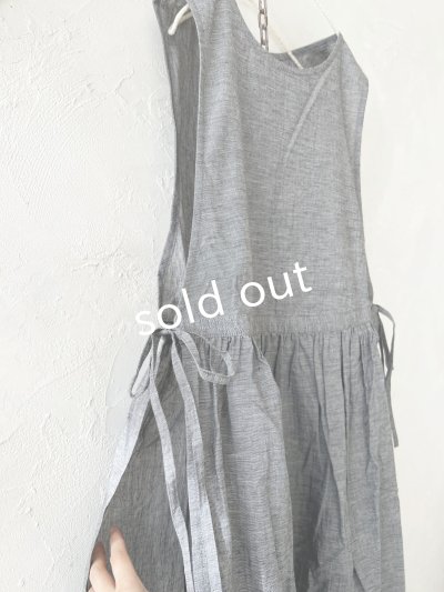 画像5: nous rendent heureux/サイドリボンタブリエドレス・シャンブレー