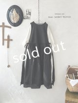 nous rendent heureux/サイドリボンタブリエドレス・黒