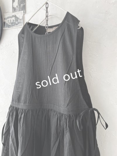 画像5: nous rendent heureux/サイドリボンタブリエドレス・黒