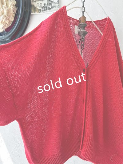 画像5: SO／サマーニットカーディガン・レッド