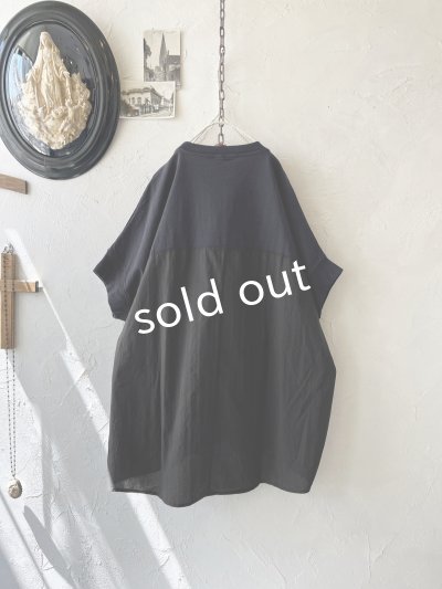 画像5: SO／切り替えコクーンチュニック・ネイビーブラック