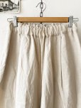 画像2: seasew.／518 リネンキャンバスワイドパンツ・ベージュ (2)