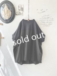 SO／切り替えコクーンチュニック・ネイビーブラック