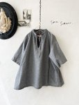 画像1: seasew.／306 スキッパーギャザーブラウス・チドリ (1)