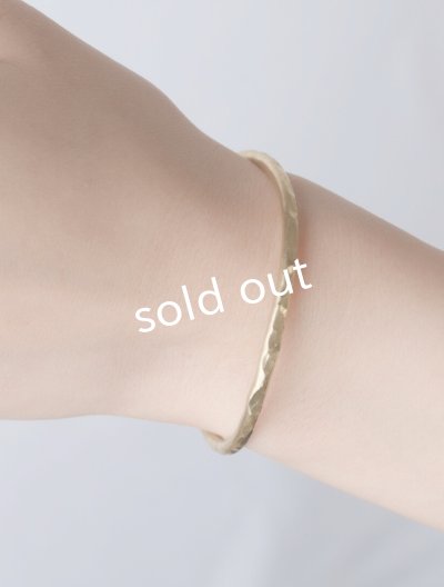 画像6: sorelle/真鍮のバングル・3mm【槌目】