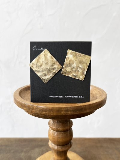画像3: sorelle/真鍮のピアスorイヤリング・スクエア