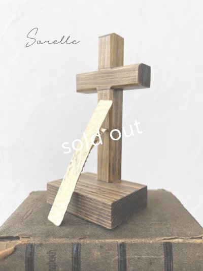 画像1: sorelle／真鍮のヘアクリップ【槌目】