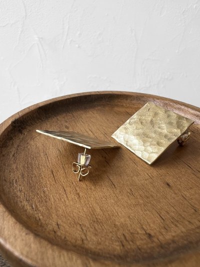 画像6: sorelle/真鍮のピアスorイヤリング・スクエア