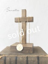 sorelle／真鍮の満月ネックレス【槌目】