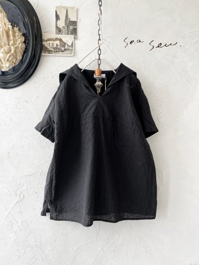画像1: seasew.／304 セーラーカラープルオーバー・ブラック