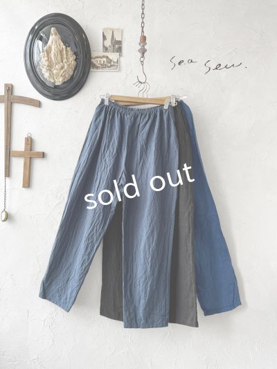 画像3: seasew./520 ワッシャーコットンペチパンツ・ネイビー