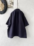 画像6: seasew.／306 スキッパーギャザーブラウス・ネイビー