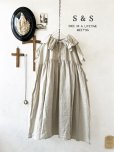 画像1: shizuka's【14】アンティークレースのフリル襟フレンチワンピース・生成りA (1)