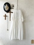 画像5: shizuka's【3】アンティークレースちょうちょ袖ワンピース・白A