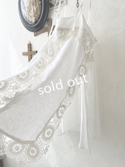 画像5: shizuka's【30】アンティークレースのキャミチュニック・白