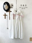 画像1: shizuka's【10】アンティークレースのフリル襟フレンチワンピース・白E (1)