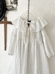 画像3: shizuka's【17】アンティークレースの ドットフリルワンピース・白