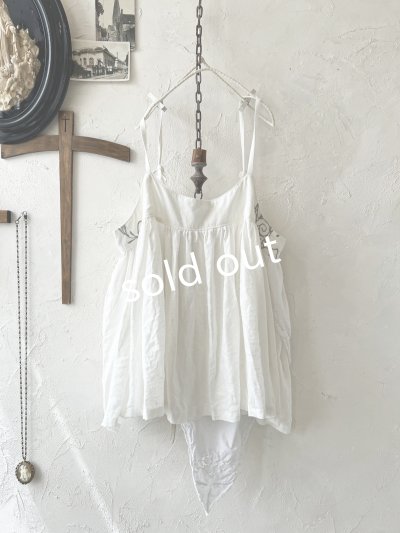 画像6: shizuka's【31】アンティークレースのキャミ・白マディラ