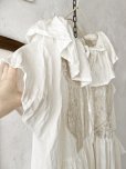 画像4: shizuka's【7】アンティークレースのフリル襟フレンチワンピース・白B