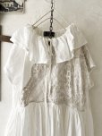画像2: shizuka's【9】アンティークレースのフリル襟フレンチワンピース・白D (2)