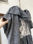 画像4: shizuka's【26】アンティークレースのフリル襟フレンチワンピース・黒シャンブレーC