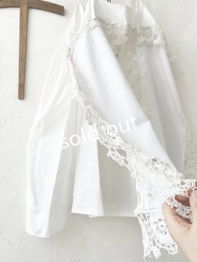 画像4: shizuka's【30】アンティークレースのキャミチュニック・白