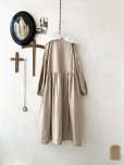 画像6: shizuka's【21】アンティークレースのボリューム袖ワンピース・濃ベージュ