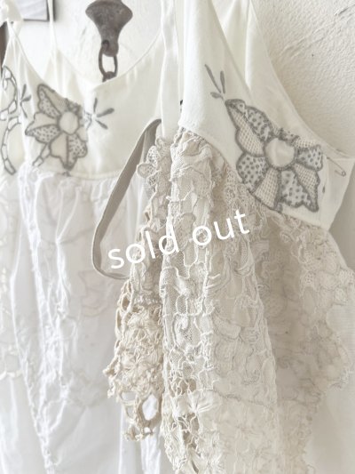 画像5: shizuka's【31】アンティークレースのキャミ・白マディラ