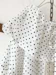 画像4: shizuka's【17】アンティークレースの ドットフリルワンピース・白