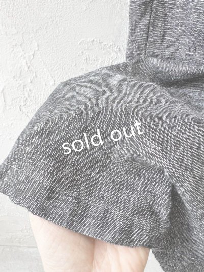 画像5: shizuka's【24】アンティークレースのフリル襟フレンチワンピース・黒シャンブレーA