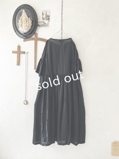 画像5: shizuka's【23】アンティークレースちょうちょ袖ワンピース・黒B