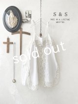 shizuka's【30】アンティークレースのキャミチュニック・白