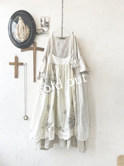画像7: shizuka's【32】アンティークレースのキャミワンピース・クリーム